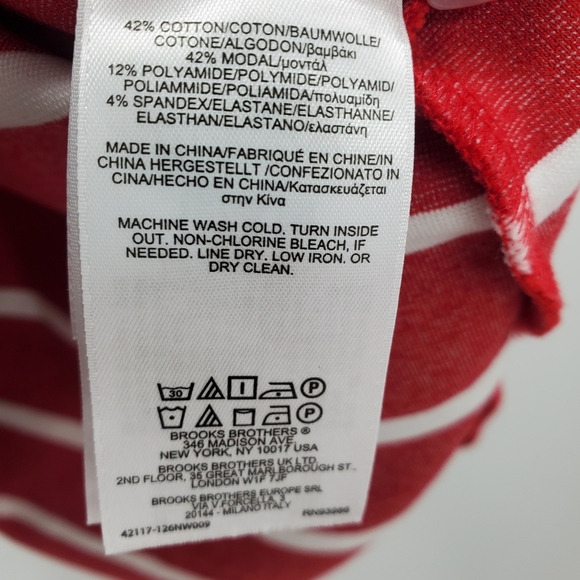 Brooks Brothers stripe knit tank shift corton zip dress women's size 10 - Picture 5 of 7